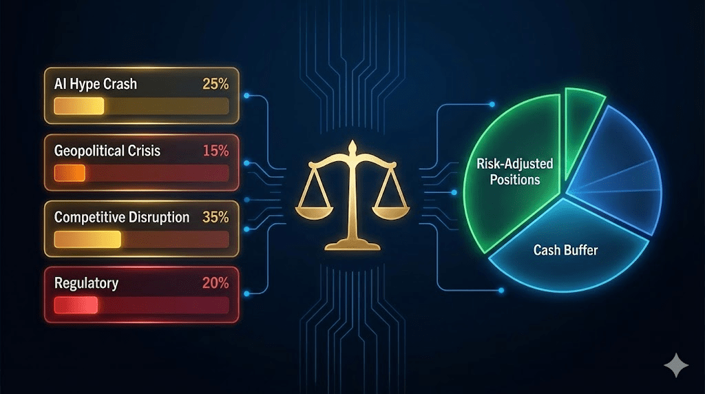 Risk Scenario Matrix for top 10 2026 AI stocks selection process 