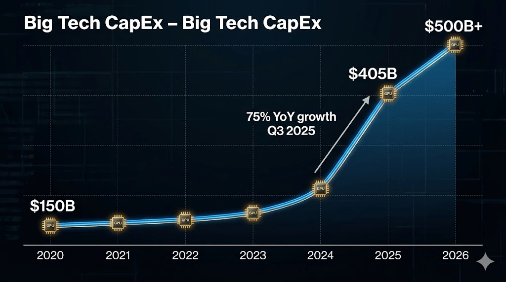 Top 10 AI stocks for 2026 Big Tech CapEx Explosion Chart