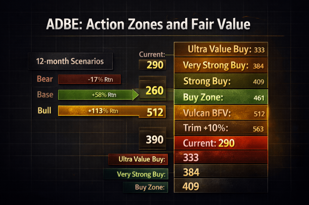 ADBE Actions Zones and Fair Values