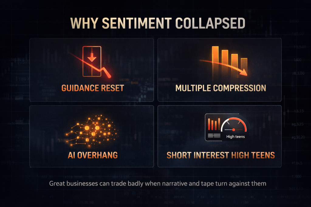 DUOL - why sentiment collapsed.
